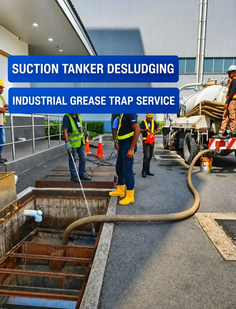 Akelus suction tanker desludging and industrial grease trap service